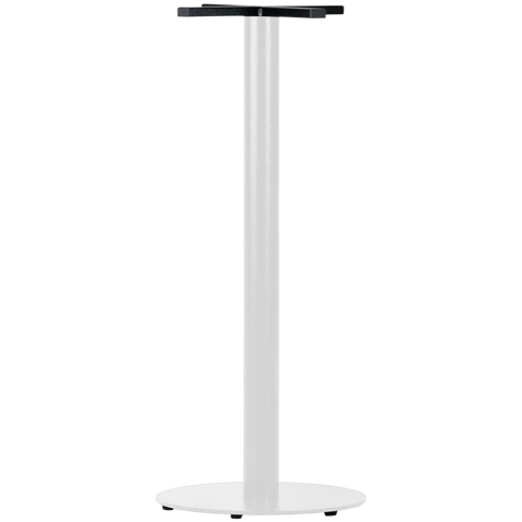 Carlton Cast Iron Single Bar Table Base In White, Viewed From Front