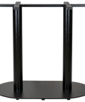 Carlton Cast Iron Twin Table Base In Black, Viewed From Front