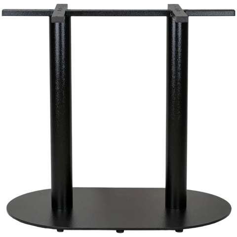 Carlton Cast Iron Twin Table Base In Black, Viewed From Front