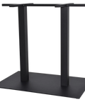 Carlton Rectangle Twin Table Base In Black, Viewed From Angle In Front