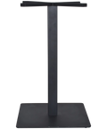 Carlton Square Table Base In Black, Viewed From Front