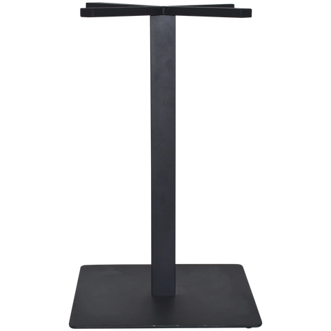 Carlton Square Table Base In Black, Viewed From Front