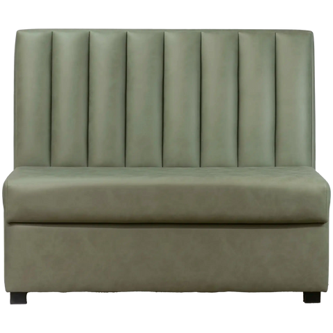 Custom Banquette Seating With Fluted Back Upholstered In Pelle Sage