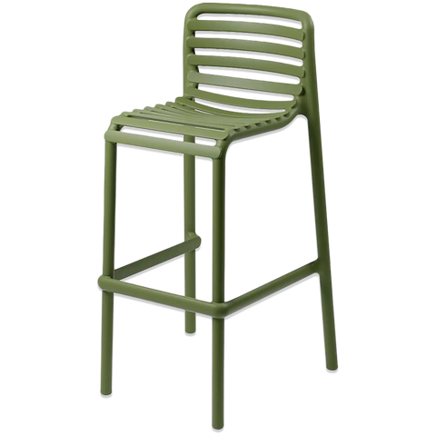 Doga Bar Stool By Nardi In Agave, Viewed From Angle In Front