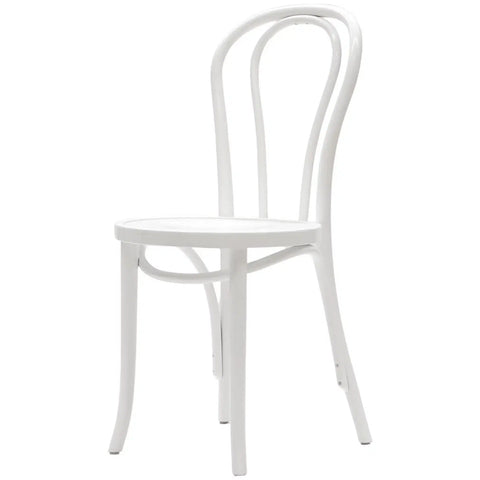 Fameg No 18 Side Chair In White, Viewed From Front Angle