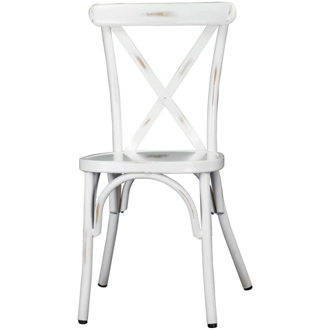 Florence Chair Antique White, Viewed From Angle In Front