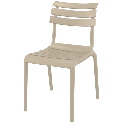 Helen Chair By Siesta In Taupe, Viewed From Angle In Front