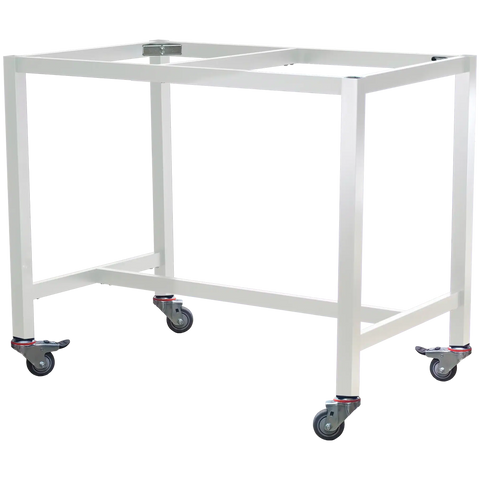 Henley Bar Table 119X79 In White With Lockable Castors
