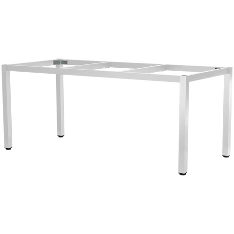 Henley Dining Table Frame In Satin White To Suit 1800x800 Top