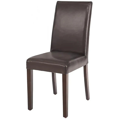 Hudson Chair With Brown Vinyl, Viewed From Angle In Front