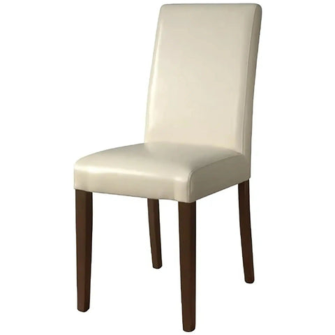 Hudson Chair With Cream Vinyl, Viewed From Angle In Front