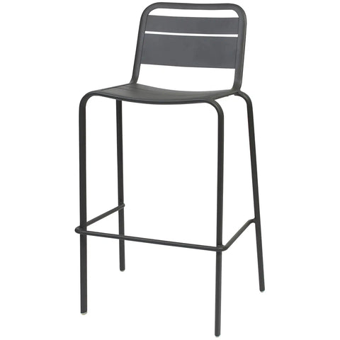 Lambretta Bar Stool By Dolce Vita In Anthracite, Viewed From Angle In Front