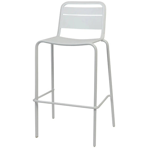 Lambretta Bar Stool By Dolce Vita In White, Viewed From Angle In Front