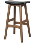 Magnum Counter Stool With Black Vinyl Seat And Light Walnut Timber Frame