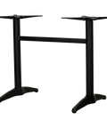 Miller Twin Table Base In Black, Viewed From Angle In Front