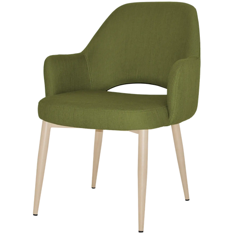 Mulberry XL Armchair Birch Metal 4 Leg With Custom Upholstery, Viewed From Front Angle