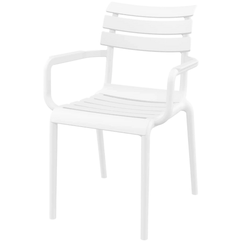 Paris Armchair By Siesta In White, Viewed From Angle In Front