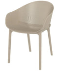 Sky Armchair By Siesta In Taupe, Viewed From Front On Angle