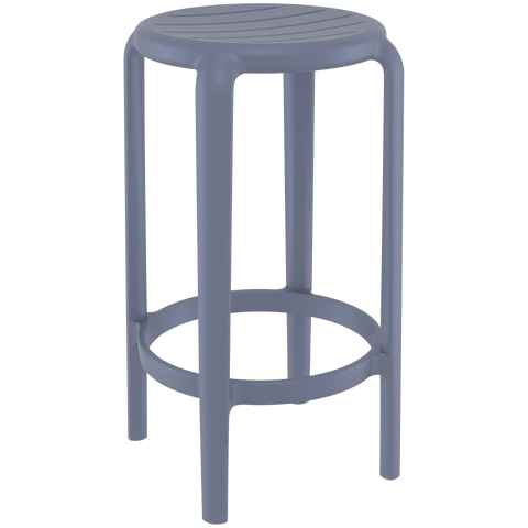 Tom Counter Stool By Siesta In Anthracite, Viewed From Angle In Front