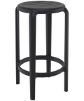 Tom Counter Stool By Siesta In Black, Viewed From Angle In Front