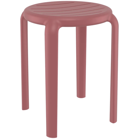 Tom Low Stool By Siesta In Marsala, Viewed From Angle In Front