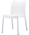 Vita Chair By Siesta In White, Viewed From Angle In Front