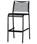 Waverly Bar Stool In Black, Viewed From Angle In Front