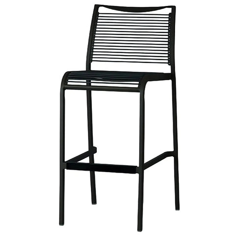 Waverly Bar Stool In Black, Viewed From Angle In Front