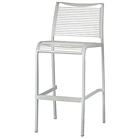 Waverly Bar Stool In White, Viewed From Angle In Front