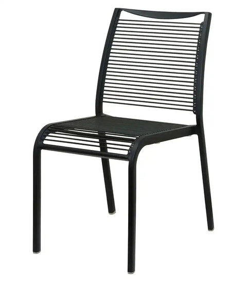 Waverly Side Chair In Black, Viewed From Angle In Front