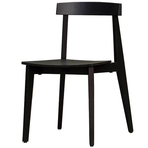 Zoltan Chair With Black Painted Finish, Viewed From Front Angle